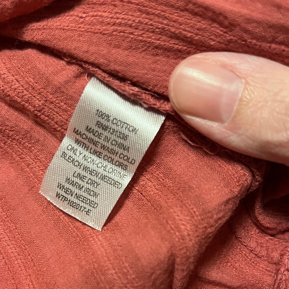 Allison Joy Coral Textured Blouse - Picture 3 of 4
